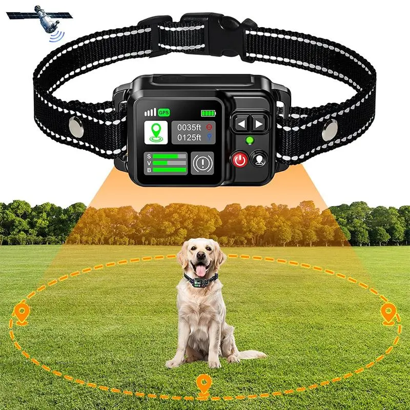 Smart GPS Wireless Dog Fencing System - Outdoor Electric Pet Fence with Satellite Tech, 15-2000m GPS Leash Range, ABS Dog Training & Behavior Aid for Wireless Freedom