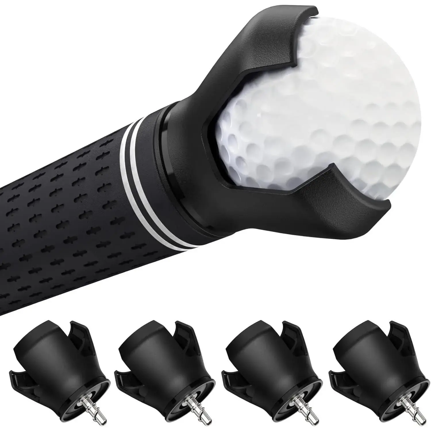 Golf Ball Retriever, 4 count Durable Golf Ball Grabber and Picker for  Kinds of Putter Handles, Golf Ball Retrievers Pick Up Tool for Quick Installation HahZen SPORT