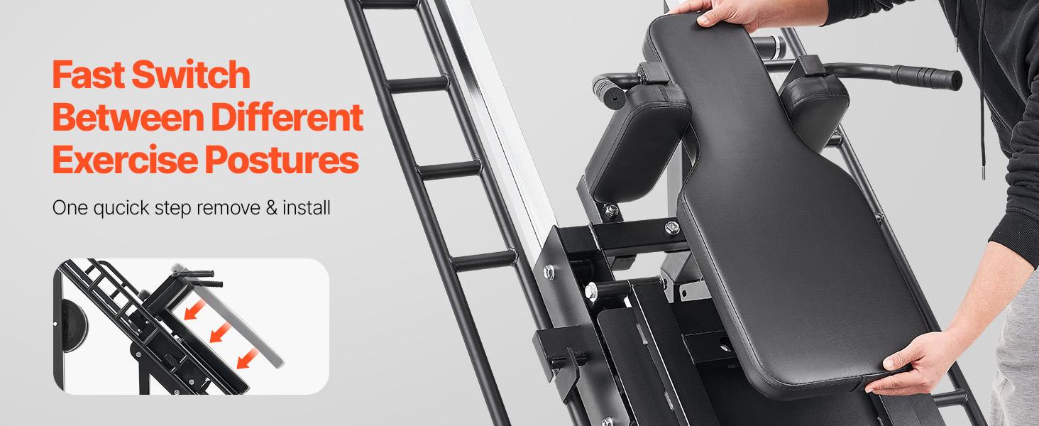 VEVOR Leg Press Hack Squat Machine, Adjustable Leg Press Combo with Linear Bearing and Weight Storage, Lower Body Special for Home Gym, Leg Exercise Equipment for Quads, Hamstring, Glutes, Calve