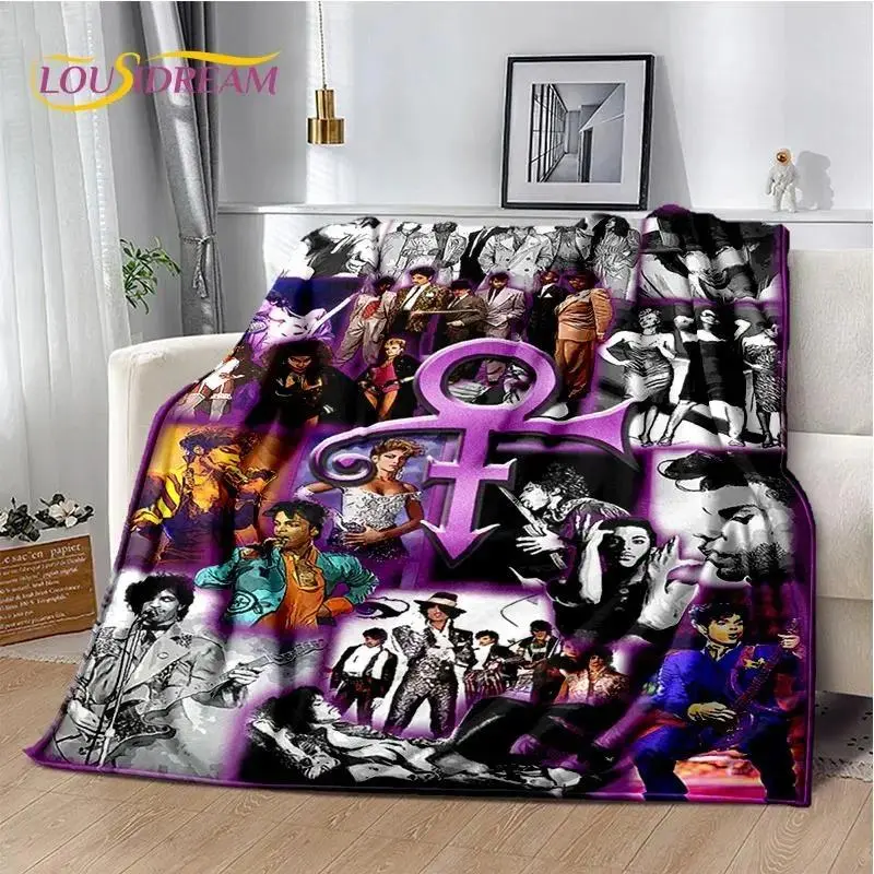 Prince Rogers Nelson Purple Rain Flannel Throw Blanket, cooling blankets cooling blanket blankets quince bedding, Soft Warm Cozy Blanket Home Bedroom Sofa Picnic Travel Office Decor Gift For Classic Music Artist Fans