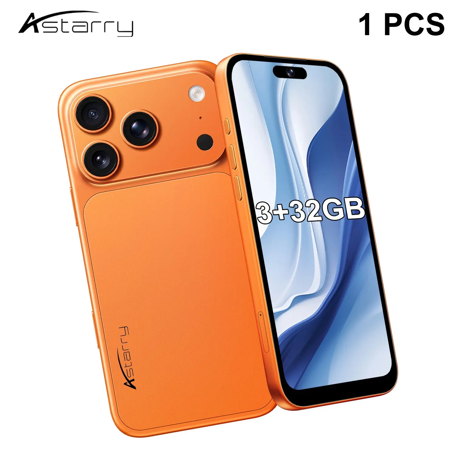 Astarry-new fashion 17 Pro Max smart Android phone 6.75-inch high-definition display speed CPU 5MP+13MP camera global 4G network 4100mAh battery dual card slot Android 12.0 fast facial unlocking is suitable for daily use, and the real fingerprint performa