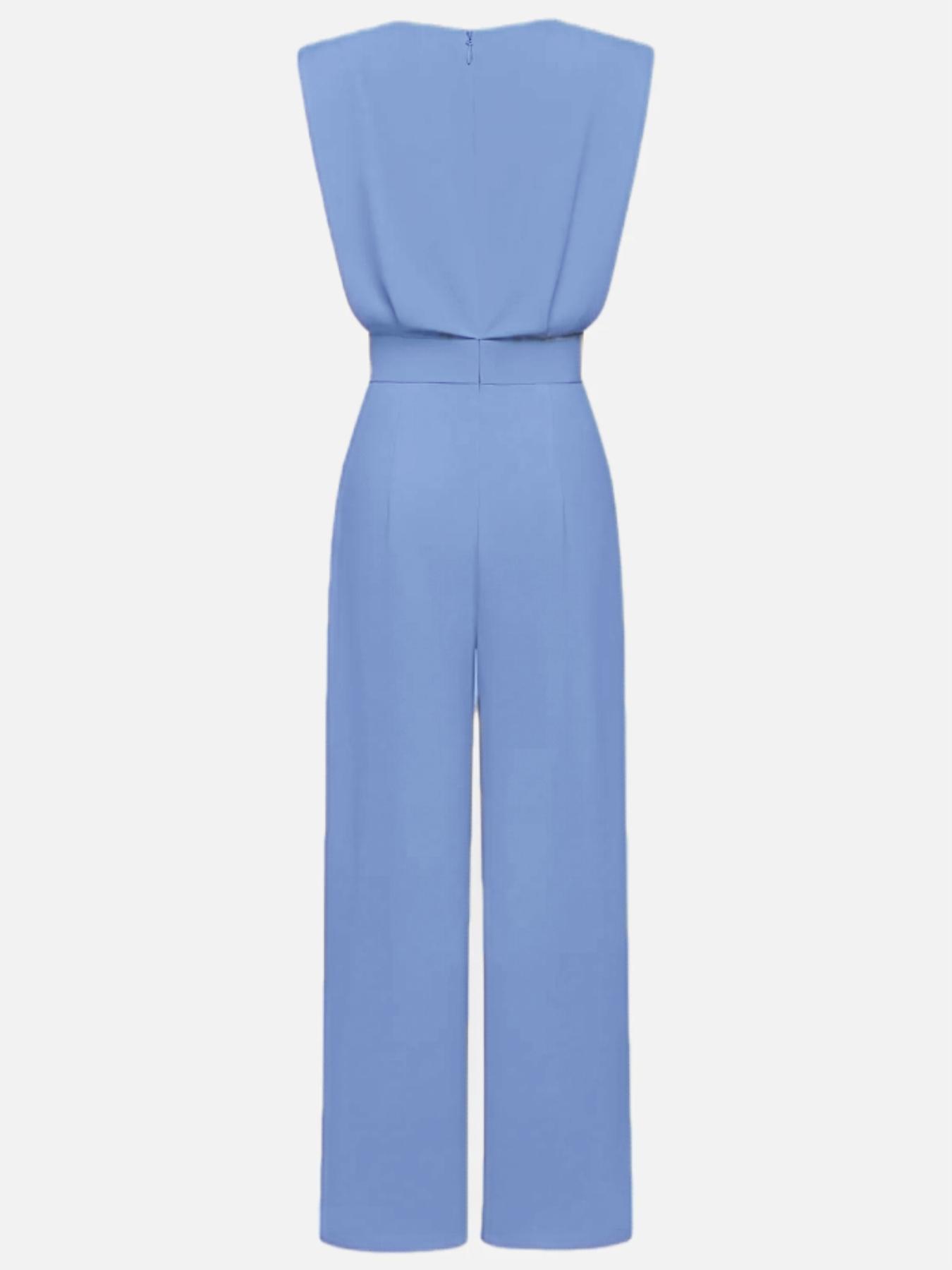 Women's Solid Color Sleeveless Jumpsuit, Elegant Fashion Casual Commuter Jumpsuit for Daily Outdoor Wear, Women Jumpsuit for Summer