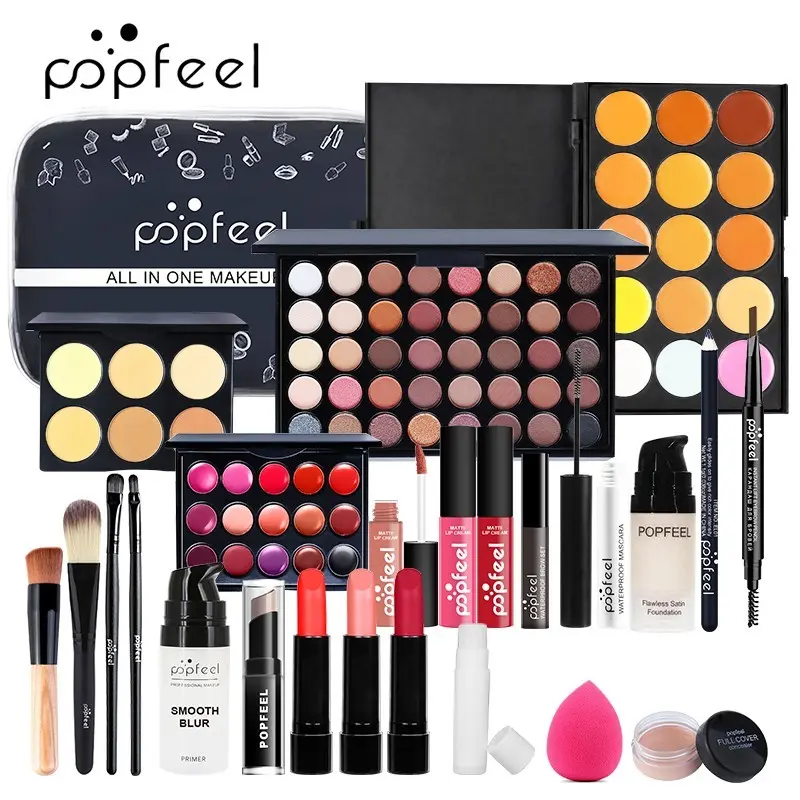 【Biack Friday】All-in-One Makeup Set Beauty Kit, Eyeshadow, Eyeliner, Lipstick, Concealer, Brush & Mascara, Beginner-Friendly Daily Makeup Palette & Lip Tint Set, Cosmetic Makeup Set, Make Up Sets