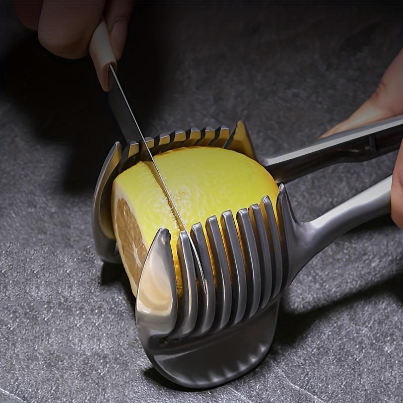 Versatile Lemon Slicer, Fruit & Tomato Cutter, Essential Household Kitchen Tool, Easy-To-Use Potato Cutter, Perfect Kitchen Accessory