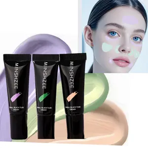 3-Pack Mini Tube Primer, Makeup Base Concealer for Pores and Dark Circles, Long-Lasting Facial Setting, Moisturizing Foundation Brightener, Brightening Primer