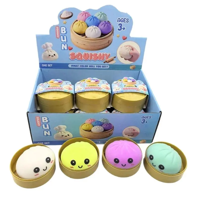 Squishies Surprise Box Fidget Toys - Non-Toxic Colorful Buns, Sloth-Shaped Soft Gel Squish & Bounce Toy, Squishy Cubes for 6+ Years Unisex Anxiety Relief Stress Relief Toy
