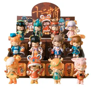 Ruolai Zodiac Blind Box Figurines, Toys, Dolls, Desktop Decorations, Oriental Auspicious Symbols, Tang Dynasty Style Gifts Wholesale Series