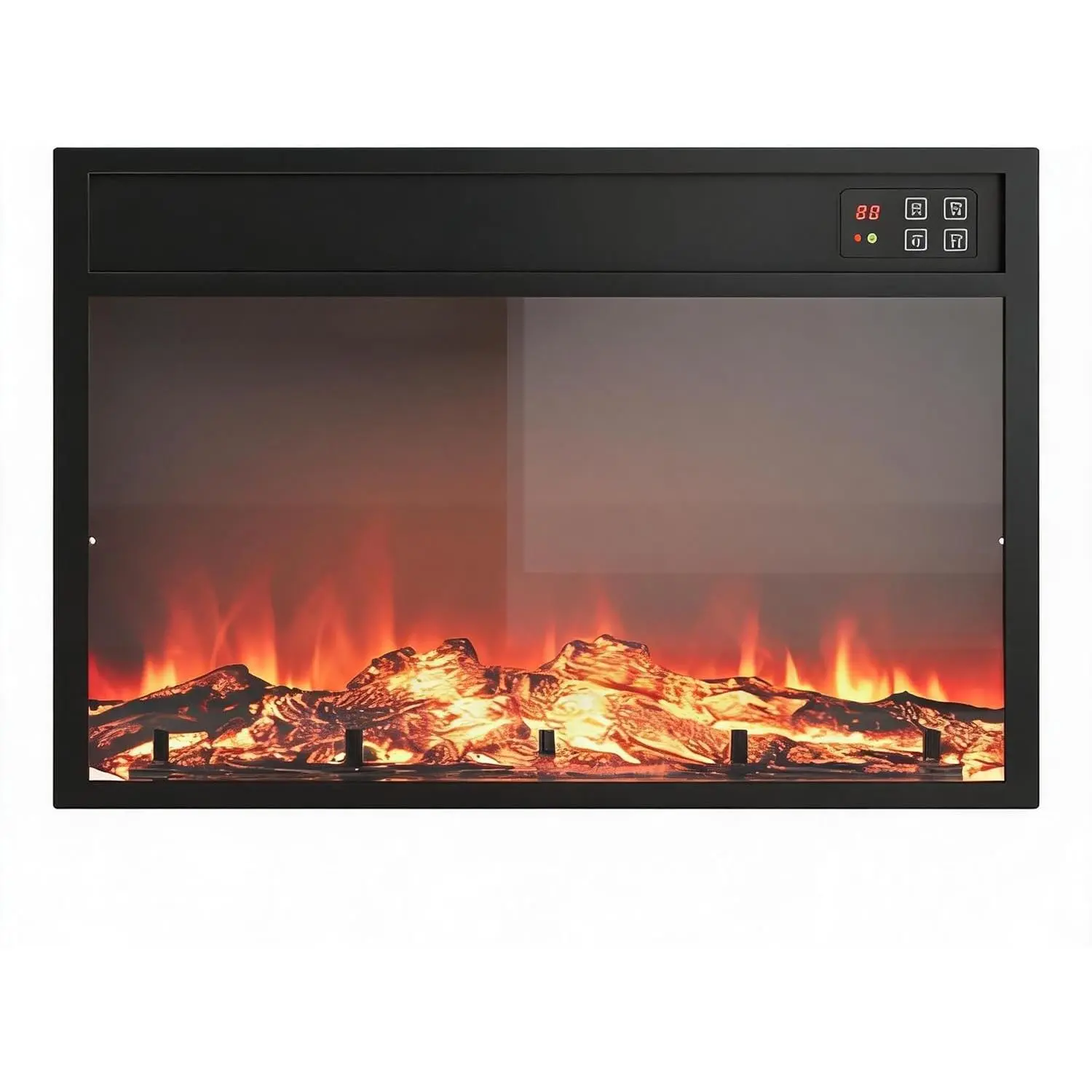 30" Electric Fireplace Insert with Remote, Overheating Protection, 8H Timer, Digital Display - Fits 59"+ TV Stands, Compatible with Up to 65" TVs