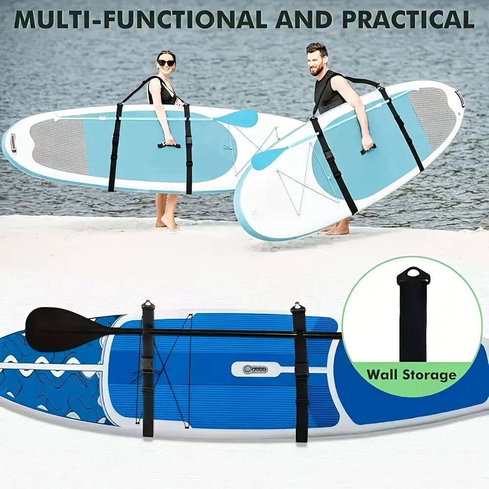 Kayak Surfboard Paddleboard Shoulder Strap, Adjustable Hands-Free SUP Carry Strap with Padded Shoulder and Anti-Scratch Design, Suitable for Paddleboards Surfboards Longboards
