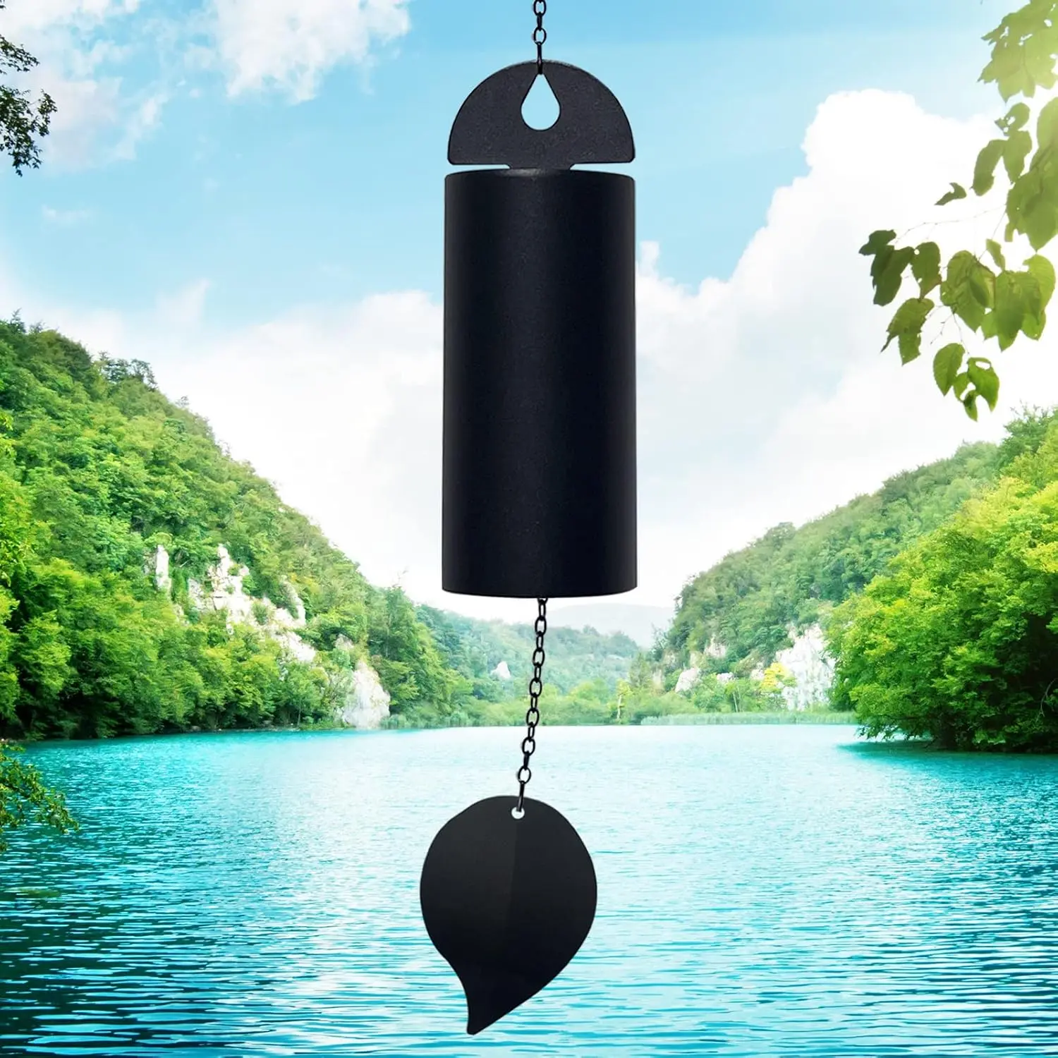 Deep Resonance Serenity  Large Wind Chimes for Outside Deep Tone Garden Bells Wind Chimes 528 Hz Low Pitch Wind  30 inch (Large)