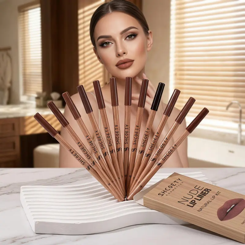 Summer Makeup, Long Lasting Lip Liner, 12pcs/set Matte Lip Liner, Smudge Proof Easy Coloring Lip Liner Pen, Lip Makeup, Girls and Women Makeup Accessories Lip Pencil, Lipliner #GLOBAL PICKS