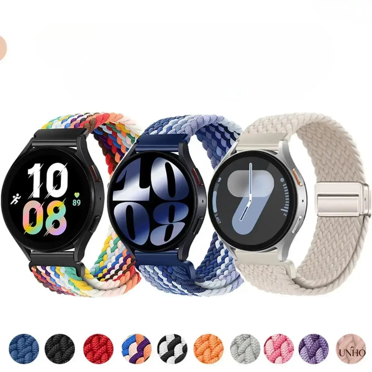 Magnetic Buckle Woven Nylon Watch Strap, Soft Breathable Adjustable Sport Wrist Band In 18/20/22mm Sizes Compatible With Samsung Watch 7 Huawei GT6 Pro All Smartwatches, Light Practical Wearable Accessory For Daily Fitness Outdoor Activities
