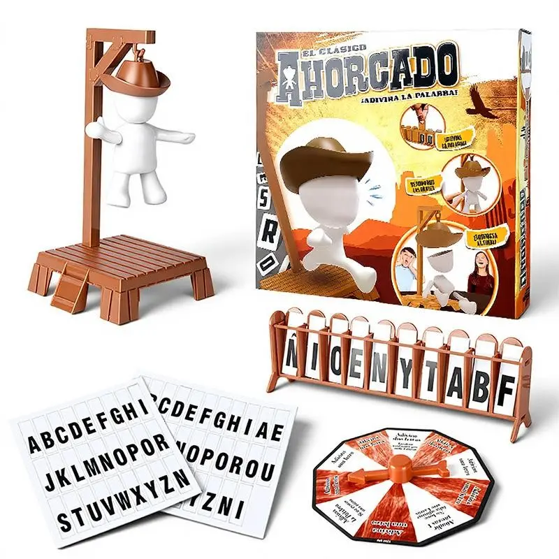 Christmas/New Year Gift 🎄 Spanish Travel Word Game - Party Board Game, Guess Before Hank Drops, No Power, Letter Puzzle & Plowman Element