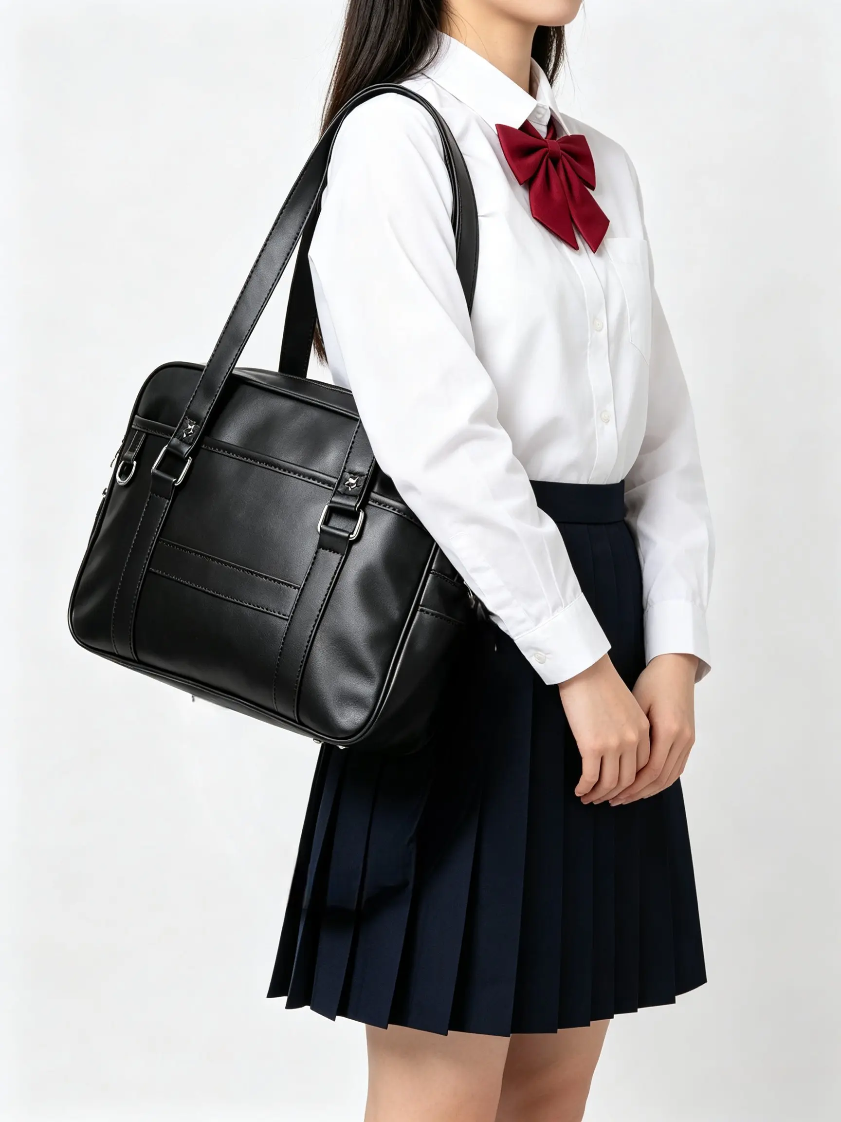 Academic Style Japanese Jk Uniform Bag, Anime Shoulder Crossbody Commuter Bag, Casual Crossbody Bags, Simple Large Capacity Handbag, Casual Shoulder Purse, No Accessories
