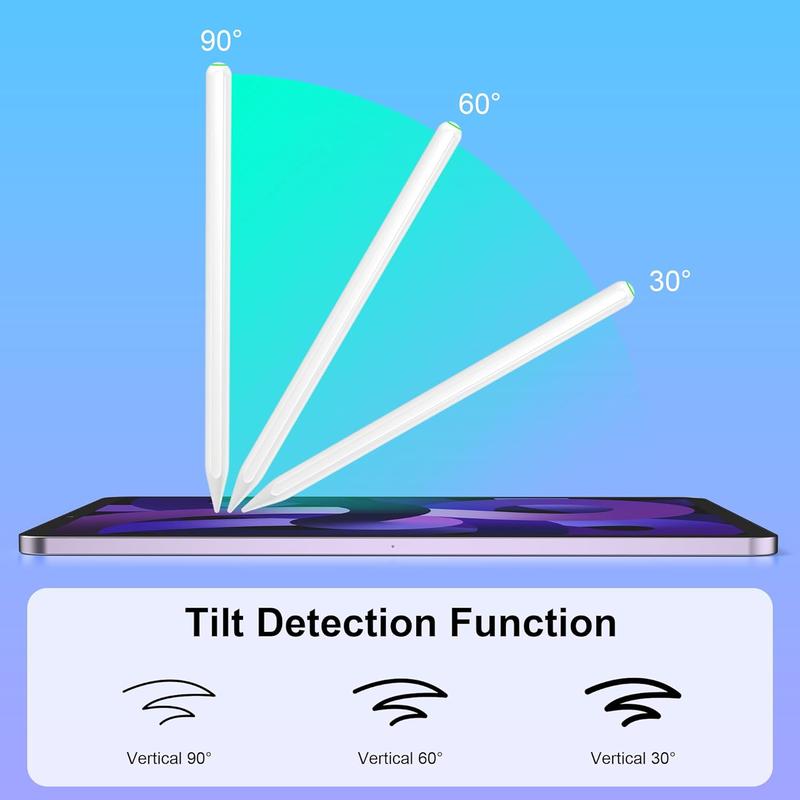 Magnetic Wireless Charging Stylus Pen, 1 Count Rechargeable Stylus Pen, High Precision Smooth Writing Pen for iPad 2018-2024 Models
