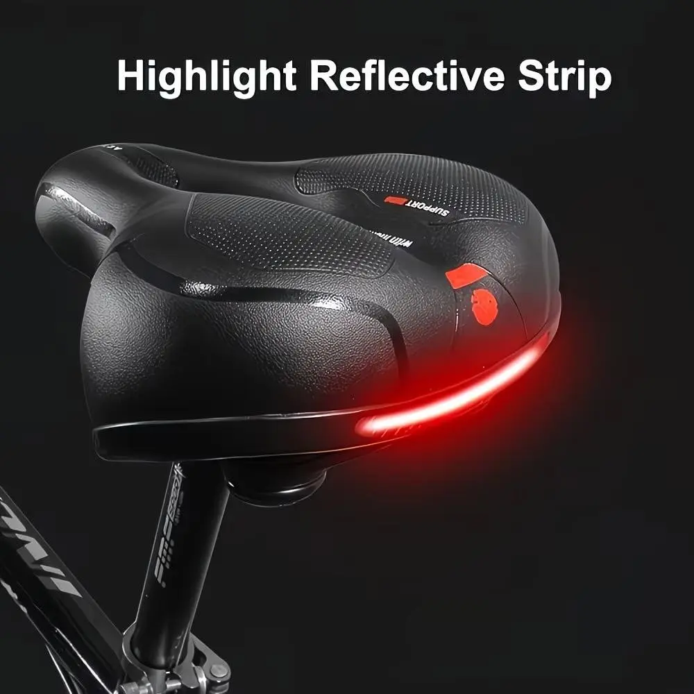 Comfortable Bicycle Seat Pad, Unisex, Wide Riding Experience, Dual Shock Absorption, Memory Foam, Waterproof, Suitable for All Bikes, All Seasons