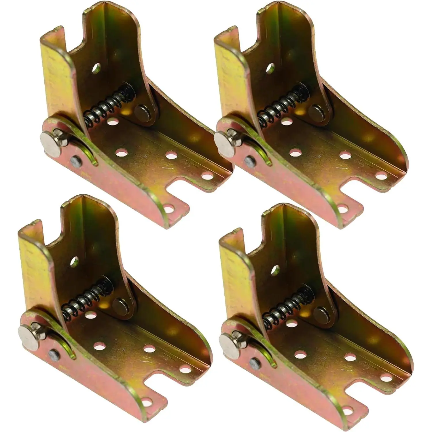 4 count Folding Bracket Locking Hinges, 90°Locking Extended self-Locking Hinge, DIY Foldable Work Table  Bracket for Folding Workbenches and Kitchen Folding Tables (Colored Zinc)
