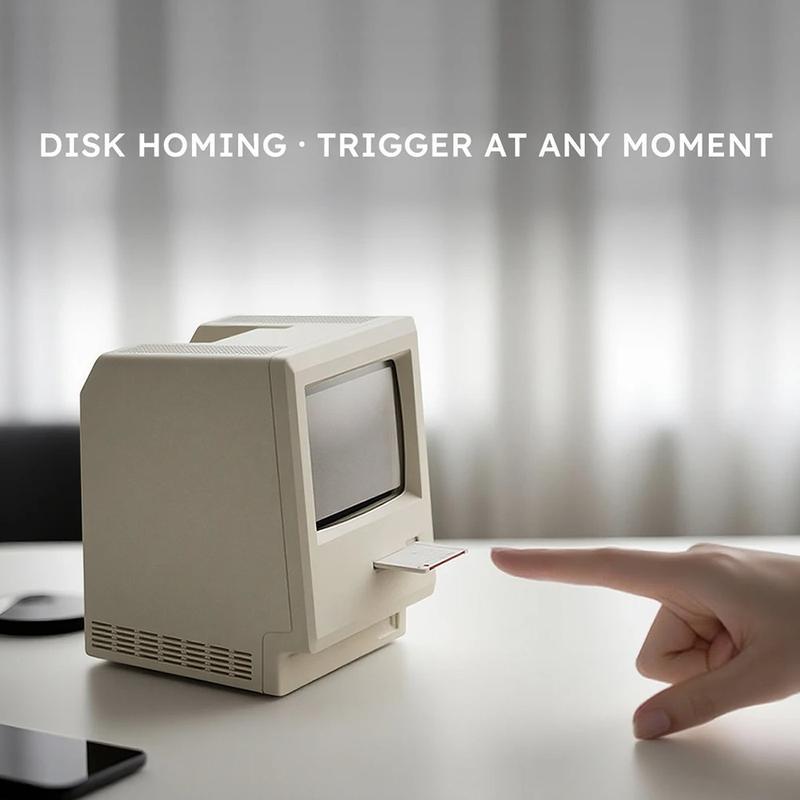 Macintosh Retro Mini Computer Desktop Clock Table Ornament Creative Gift for Boyfriend Birthday Unique Design Decor Set advent calendar 2025 usb connection adhd cleaning planner household daily schedule category sticker Funny Dumpster Fire Stress