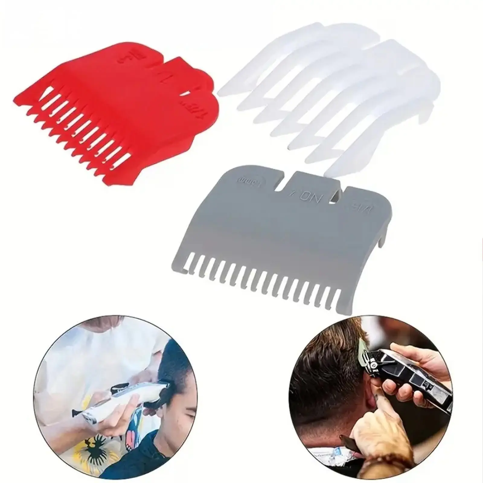 3 Pcs Hair Clipper Guard Comb Set, Replacement Trimming Guide Combs for Hair Clippers and Trimmers, Barber Styling Attachment Accessories for Home and Salon Grooming