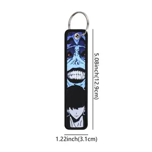 Cool Japanese Anime Man Key Fobs Holder Keychain for Motorcycles Manga Key Ring Key Tag Fashion Accessories Fans Gifts