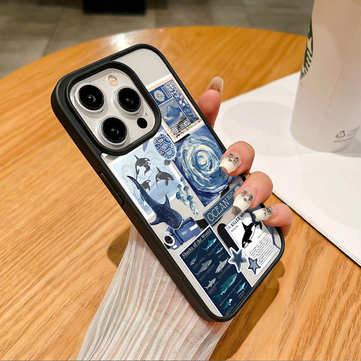 Whale Shark Pattern Clear Magnetic Phone Case, Compatible with MagSafe Silicone Bumper Protective Cover For iPhone X 11 12 13 14 15 16 17 Pro Max Plus