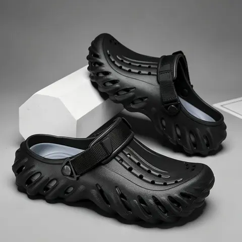 Men's Beach Sandals, Beach Slides, Eva Upper and Sole, Adjustable Straps, Quick-Dry and Water-Resistant, All Seasons, Five Colors Available, Footwear