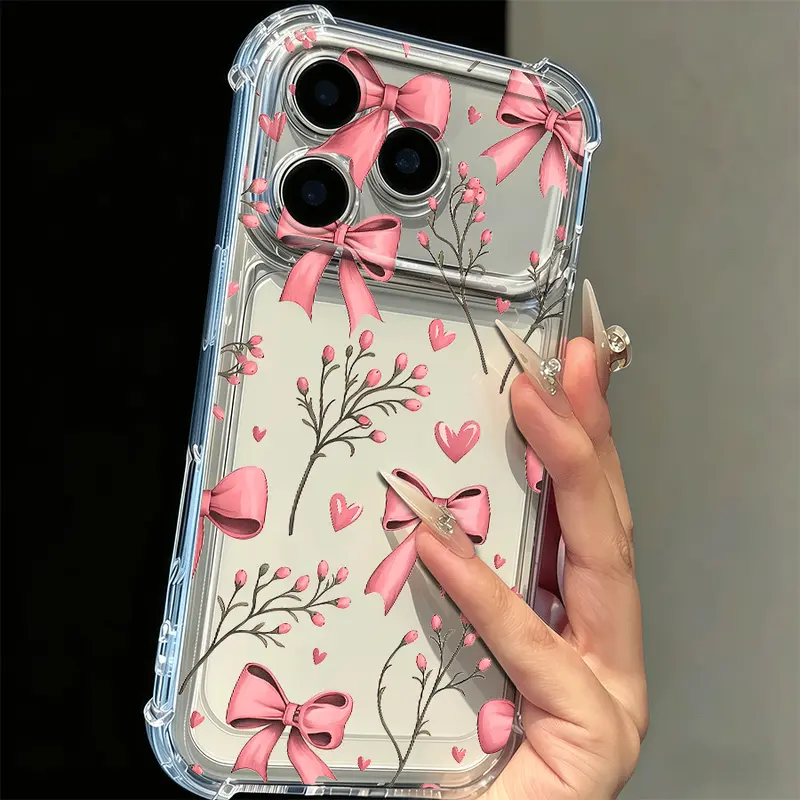 Clear 4-Corner Airbag Shockproof Case for iPhone 17 Pro Max & 16 Pro – Crystal Pure Transparent Shell, Reinforced Cushion Corners, Anti-Dust Lip Design, Versatile Gift for Back to School