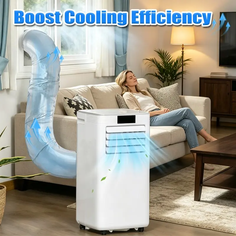 Portable Air Conditioner Hose Insulation Cover, Adjustable Drawstring Design, Heat Resistant Dust Proof, Easy Installation, Indoor Use, Polyester Cover