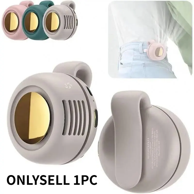 Portable Mini Bladeless Electric Fan,Adjustable 3-speed Suspended Waist Fans,Waist Mounted Fan,Phone Cooling Fan,Personal Fan,Rotating BodyFan Suitable for Outdoor Travel,rechargeable personal fan,fathersdaygift