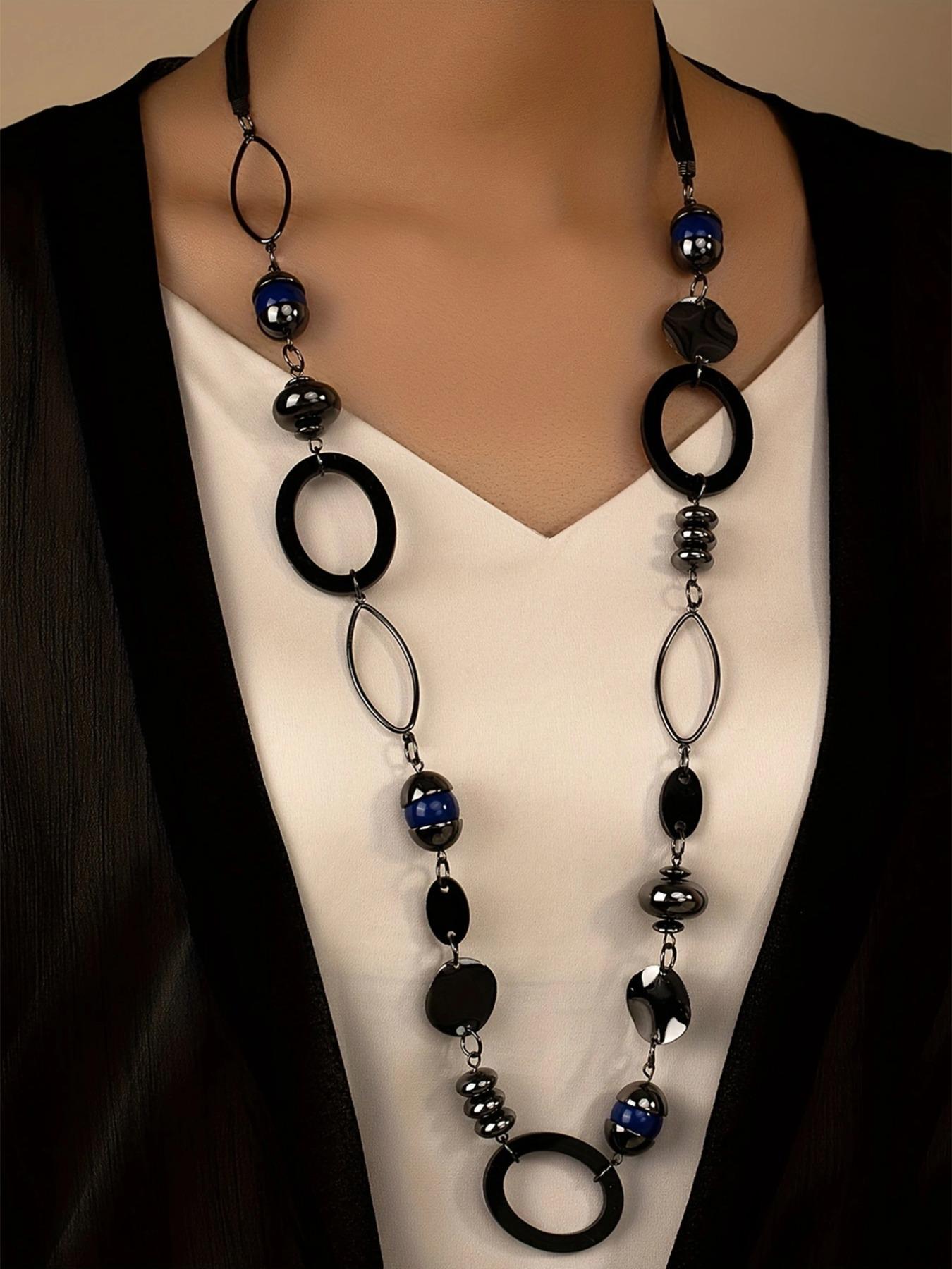 Vintage Geometric Design Pendant Necklace for Women & Girls, Western Style Jewelry for Party, Daily Clothing Decor, Trendy All-match & Exquisite Jewelry for Birthday Gift, Exquisite Chain Jewelry