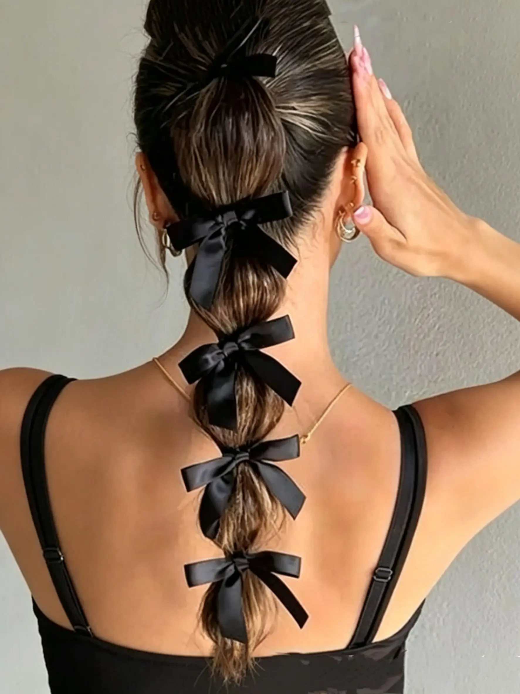 5pcs Women's Fashion Cute Bow Hair Ties, Scrunchies, Hair Bows, Daily Use Hair Accessories, Perfect Gift Idea, Stylish and Adorable Design, Scrunchies For Hair