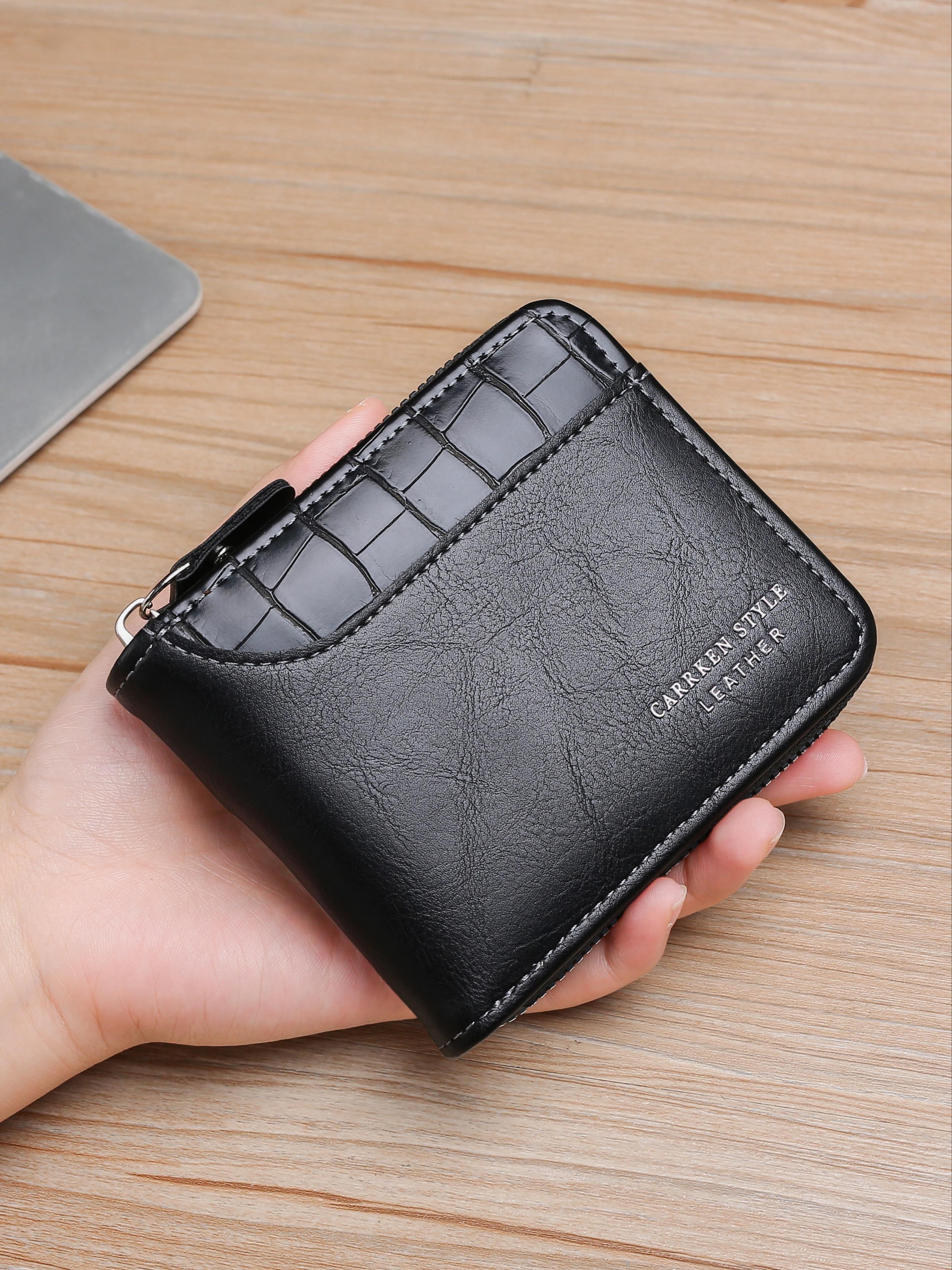 Men's Business Fashion Patchwork Short Wallet, Casual Multi Card Slot Wallet for Daily Used, Vintage All-match Durable Bifold Wallet for Men, Business Style Wallet