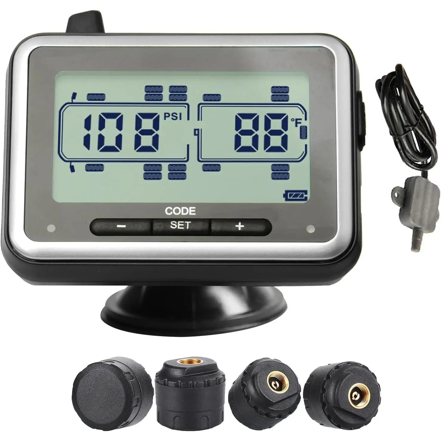 TPMS,  Tire   System for RV, , ,  , Fifth Wheel, Including a Signal Booster and 4 Anti- sensors.