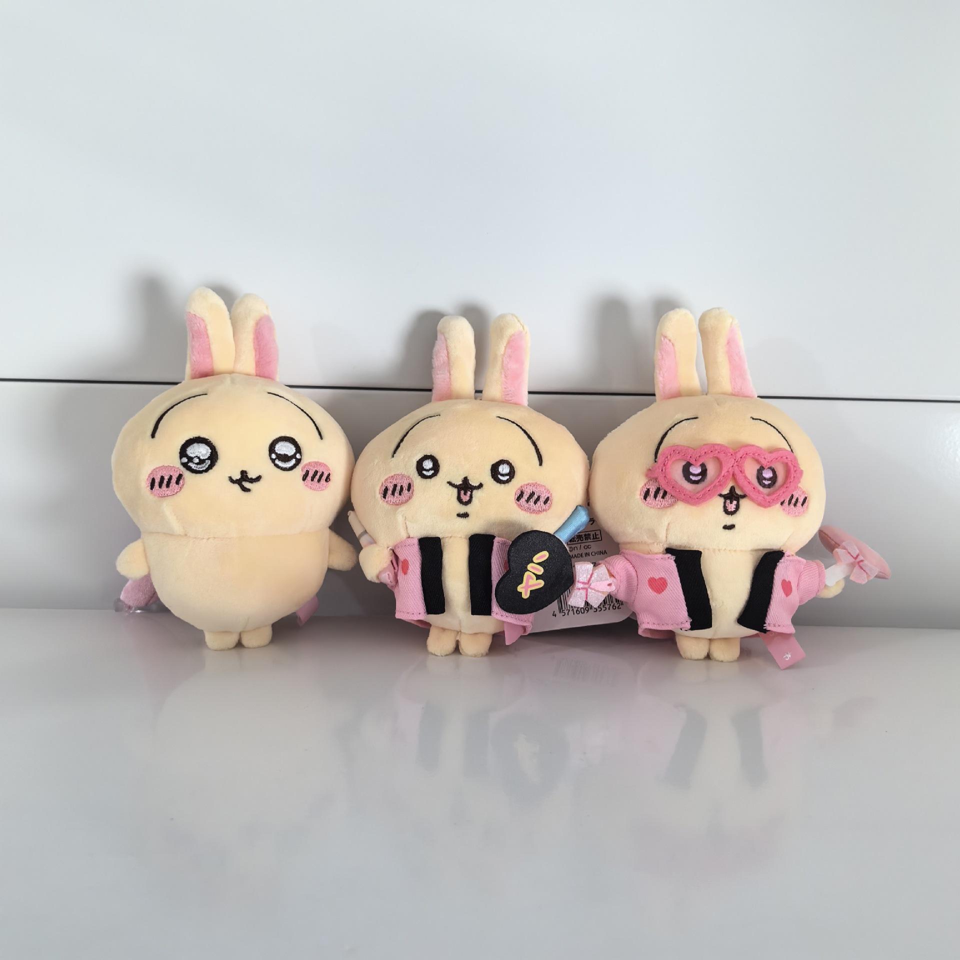 New Chiikawa Plush Doll Big Eyes Peripheral Support Rabbit Usachi Usagi Concert Cute Doll Bag Pendant Back Packaging Decoration