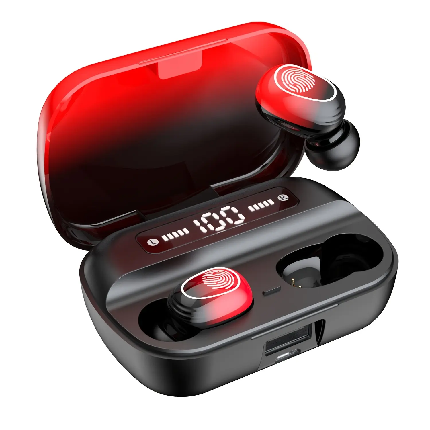 True Immersive TWS Wireless Bluetooth 5.4 Earbuds, Secure In-ear Fit, Passive Sound Isolation, Deep Bass & Crisp Treble for Music, Gaming & Calls, Advanced ENC Noise Reduction for Crystal Clear Calls, Smart Touch Control, LED Digital Display Charging Case