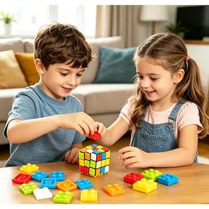 3x3 Speed Cube Stress Relief Fidget Toys Black 3x3x3 Magic Cube Puzzles Toy Sturdy and Smooth Cubes Toy Game Puzzle Toys for Kids and Adults