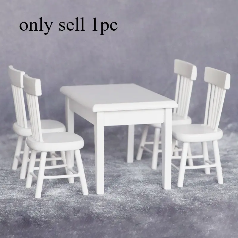 1pc Miniature Table Chair Doll House Furniture Mini Simulation Furniture Model Ornaments Accessories Micro Landscap Art Decoration Creative Crafts Decor Photography Props Gifts