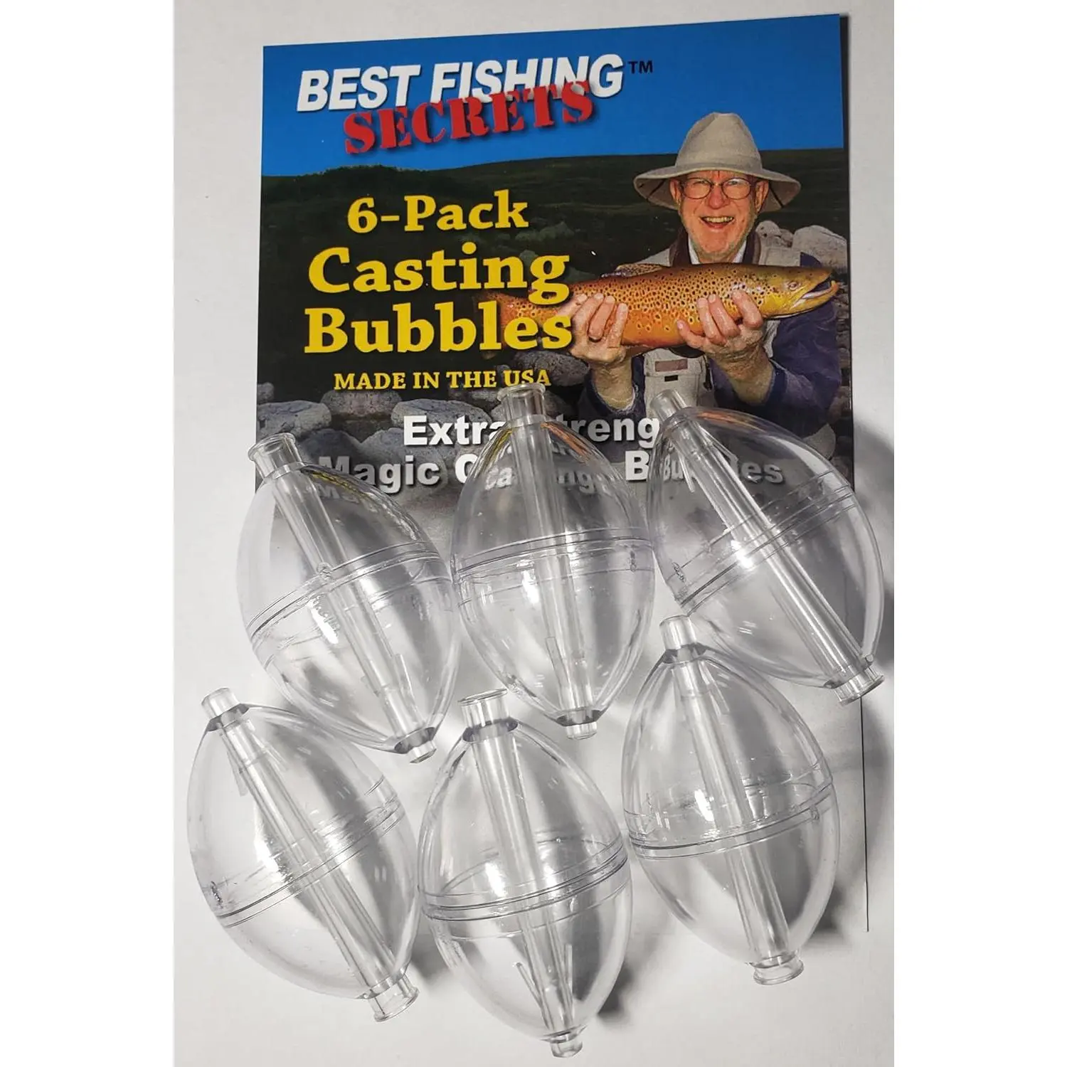 6-Pack Casting Bubbles, Size 1-1/8" X 1-3/4", Made in the USA