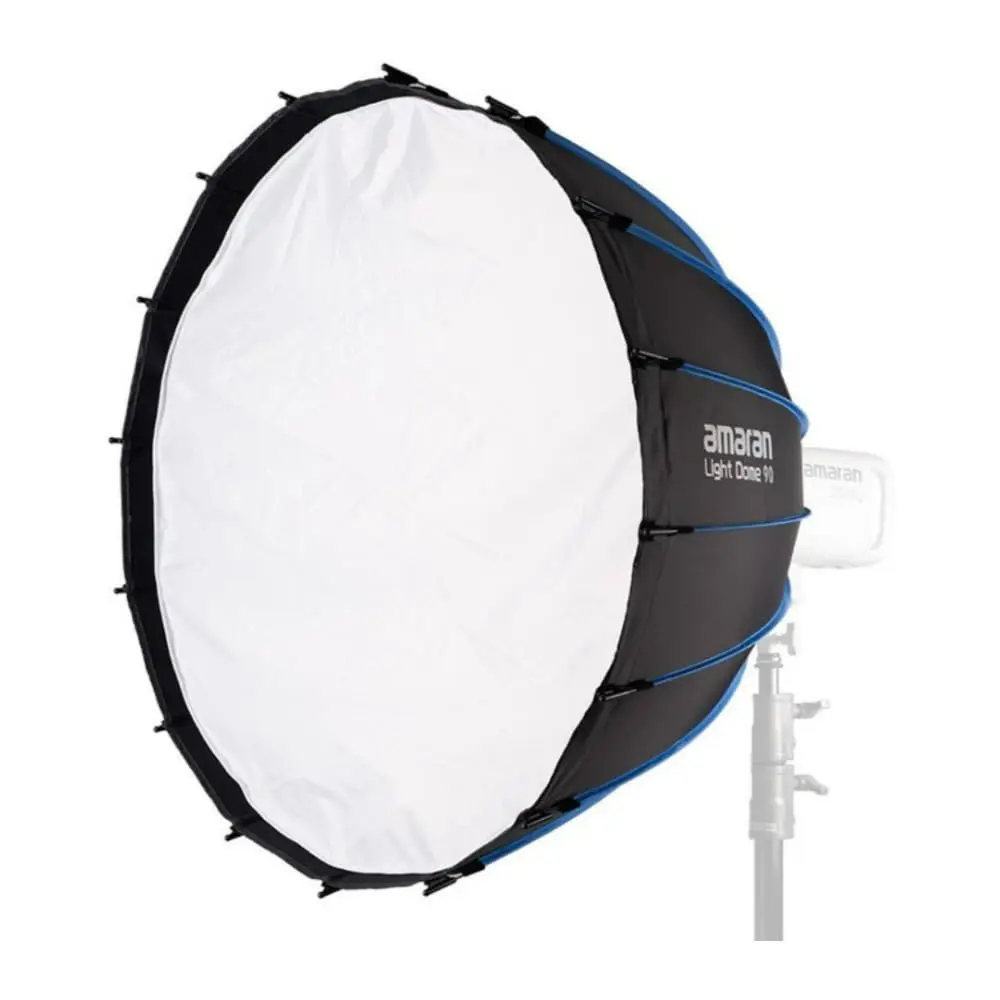 Light Dome 90, 3ft(90cm) Large Circular Bowens Mount Softbox w/Quick-Release Design, 16-Sided Natural Light Modifier for Group Shots, Interviews, Studio Setups, Compatible with Lights