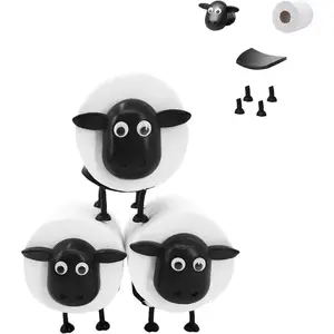 2026 Viral Funny Sheep Tissue Holder 3PCS Set – Cute 3D Printed Toilet Paper & Kitchen Roll Holder, Quirky