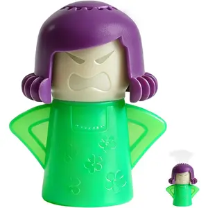 Angry Mama Microwave Oven Steam Cleaner and Disinfects With Vinegar and Water for Kitchens (Green)