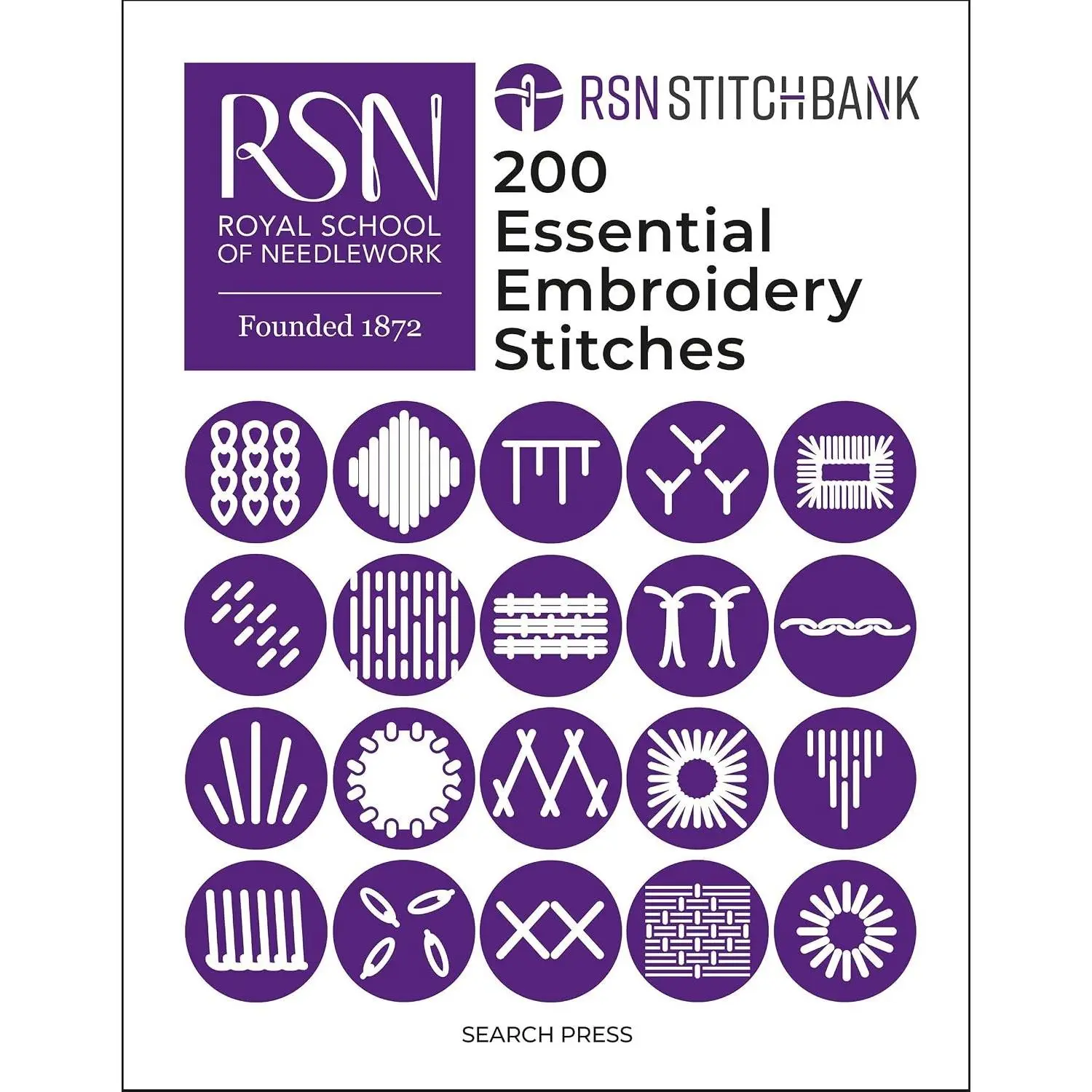 Stitch Bank: 200 Essential Embroidery Stitches (Needlework Guides)