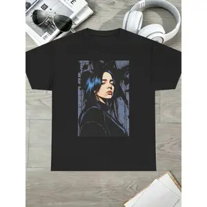 Billie Black and Pop Culture Icons T-Shirts for Men and Women - Iconic and Pop Culture Logos, Casual Crew Neck, Short Sleeve, Summer Clothing, Machine Washable, Perfect Gift for Fans - Billie Black Graphic Apparel
