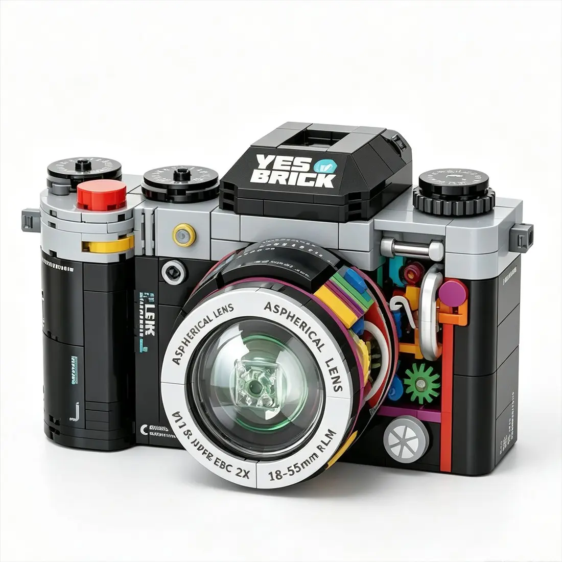 Retro Camera Micro Building Blocks Kit, DIY Vintage SLR Model, Aesthetic Desktop Ornament, Creative Gift for Teens & Adults