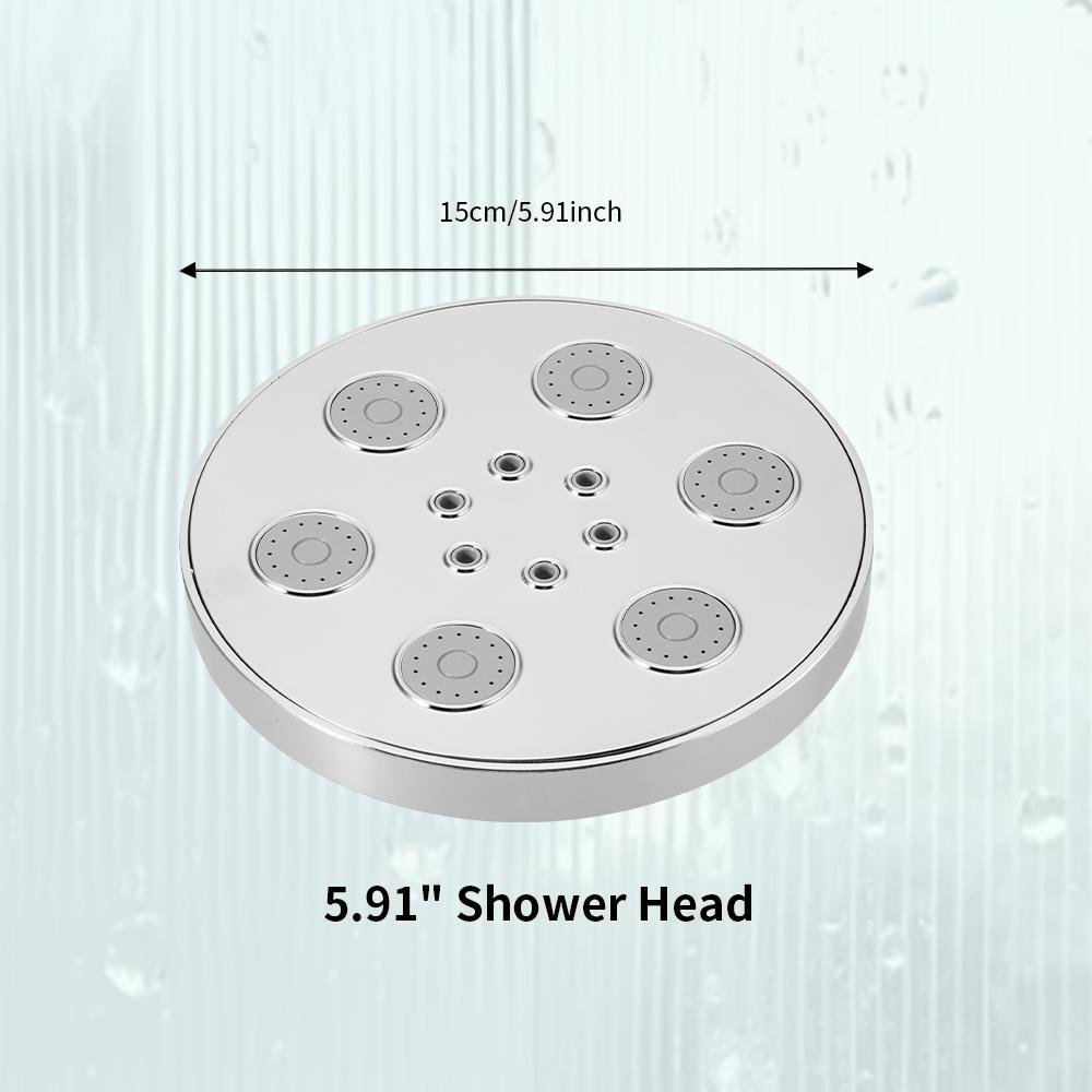 Rainfall Shower Head, High-pressure Round Top Spray for Ultimate Bathing Experience, Durable Plastic Essential Bathroom Upgrade, Perfect Gift Idea, Showerhead, Shower Water Equipment