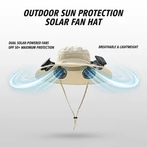 New Solar Fan Outdoor Fishing Hat-Solar Sun Protection Sun Hat with Fan Solar Fan Hat Dual Power Supply Fan Outdoor Fan tiktokshopspringglowup