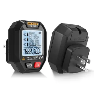 1pc Smart Outlet Tester, Identifies 6 Common Wiring Issues, Backlit Large Screen, Battery Powered, US Plug Compatible, Quick Diagnosis Tool