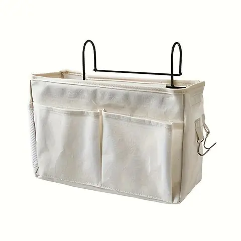 Bedside Hanging Shelf Basket, 1 Count Dormitory Bedside Storage Basket, Cabinet Hanging Storage Bag, Multifunctional Home Organizer for Bedroom, Living Room, Office