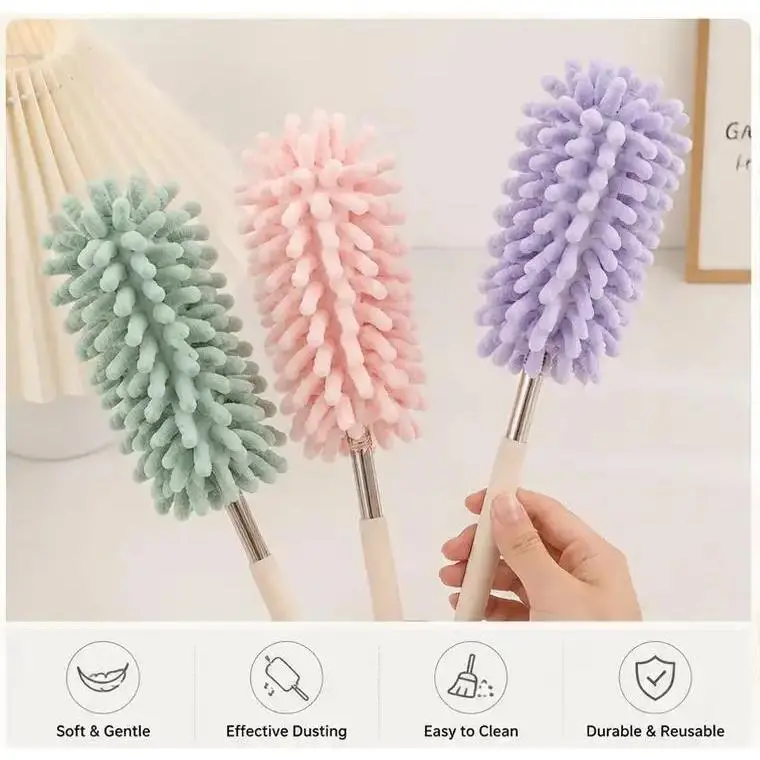 Car dust duster, practical cleaning tool for cars, extendable ash removal mop, soft bristled car brush, and car cleaning tool - MM2