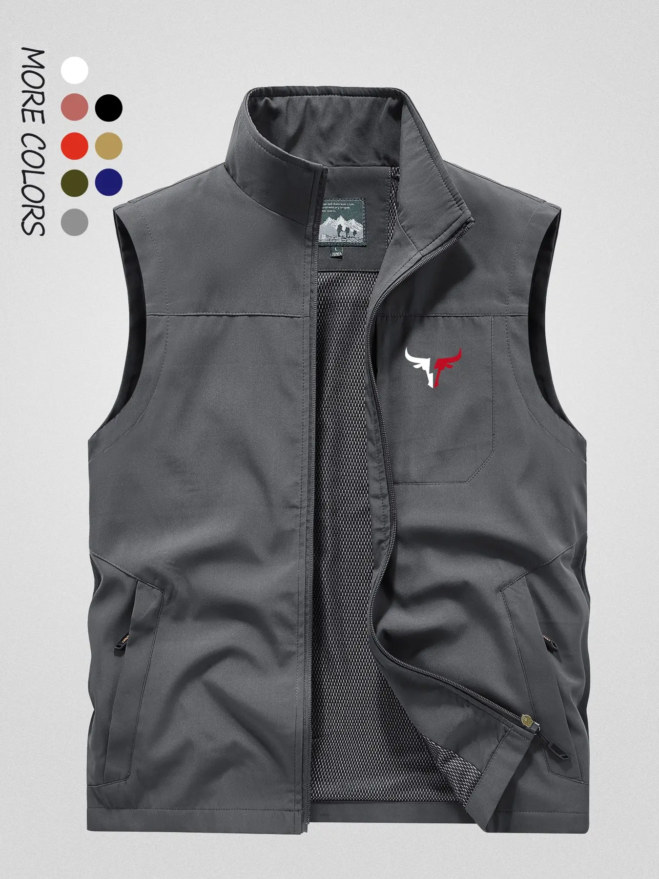 Men's Fishing Vest for Spring Summer Fall Winter, Outdoor Hiking Camping Tactical Vest, Multi-Functional Photography Workwear